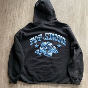 Pop Smoke Cropped Graphic Hoodie